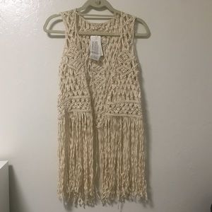 SOLD - LOVEKNOTS Crochet Fringed Festival Vest